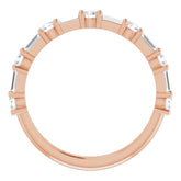 14K Rose 5/8 CTW Natural Diamond Anniversary Band